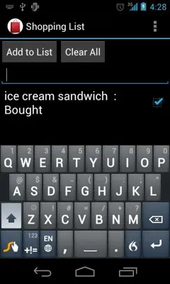 Quick Shopping List android App screenshot 5